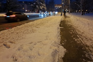parking, Bundek, snijeg, Zagreb
